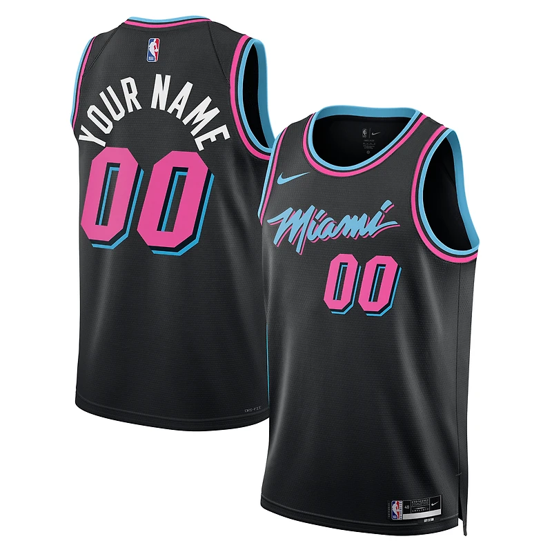 Unisex Nike Black Miami Heat 2025/26 City Edition Swingman Custom Jersey