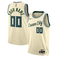 Unisex Nike Cream Milwaukee Bucks 2025/26 City Edition Swingman Custom Jersey