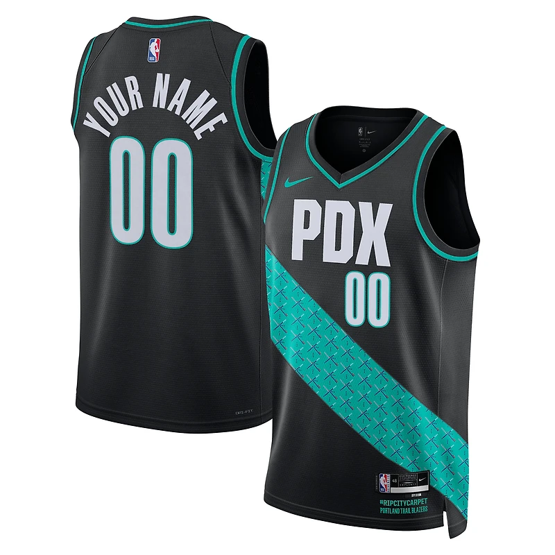 Unisex Nike Black Portland Trail Blazers 2025/26 City Edition Swingman Custom Jersey