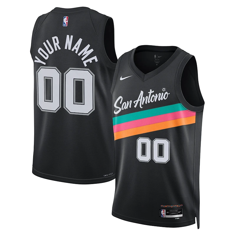 Unisex Nike Black San Antonio Spurs 2025/26 City Edition Swingman Custom Jersey