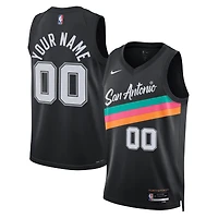 Unisex Nike Black San Antonio Spurs 2025/26 City Edition Swingman Custom Jersey