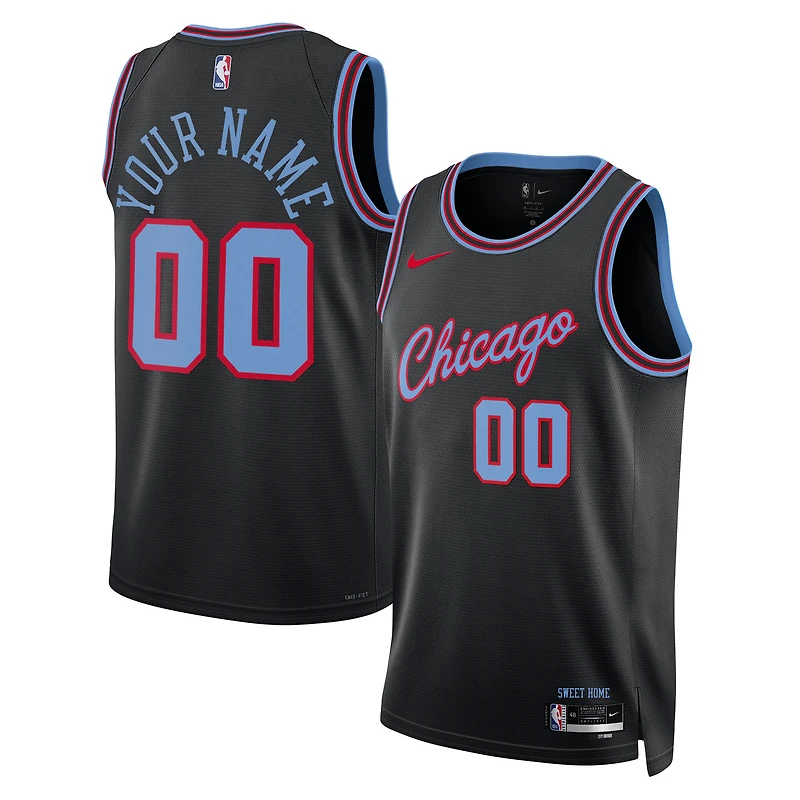 Unisex Nike Black Chicago Bulls 2025/26 City Edition Swingman Custom Jersey