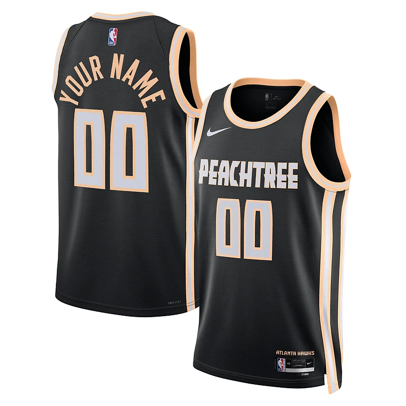 Unisex Nike Black Atlanta Hawks 2025/26 City Edition Swingman Custom Jersey