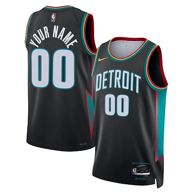Unisex Nike Charcoal Detroit Pistons 2025/26 City Edition Swingman Custom Jersey