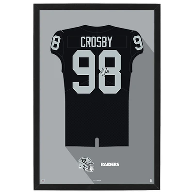 Maxx Crosby Las Vegas Raiders 27" x 39" Framed Jersey Print