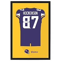 T.J. Hockenson Minnesota Vikings 27" x 39" Framed Jersey Print