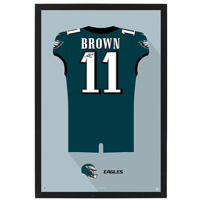 A.J. Brown Philadelphia Eagles 27" x 39" Framed Jersey Print