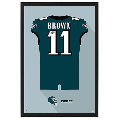 A.J. Brown Philadelphia Eagles 27" x 39" Framed Jersey Print