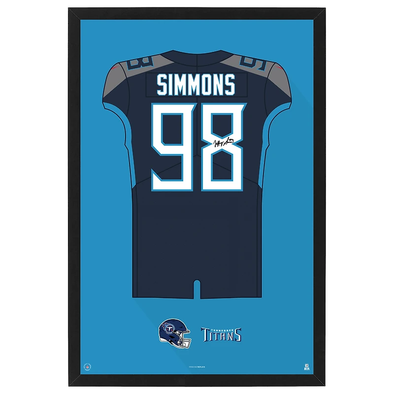Jeffery Simmons Tennessee Titans 27" x 39" Framed Jersey Print