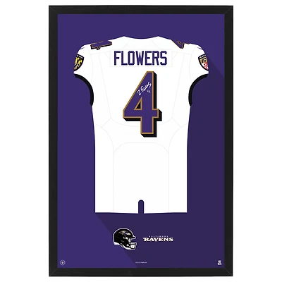 Zay Flowers Baltimore Ravens 27" x 39" Framed Jersey Print