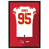 Chris Jones Kansas City Chiefs 27" x 39" Framed Jersey Print
