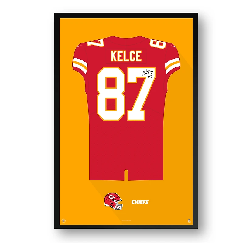 Travis Kelce Kansas City Chiefs 27" x 39" Framed Jersey Print