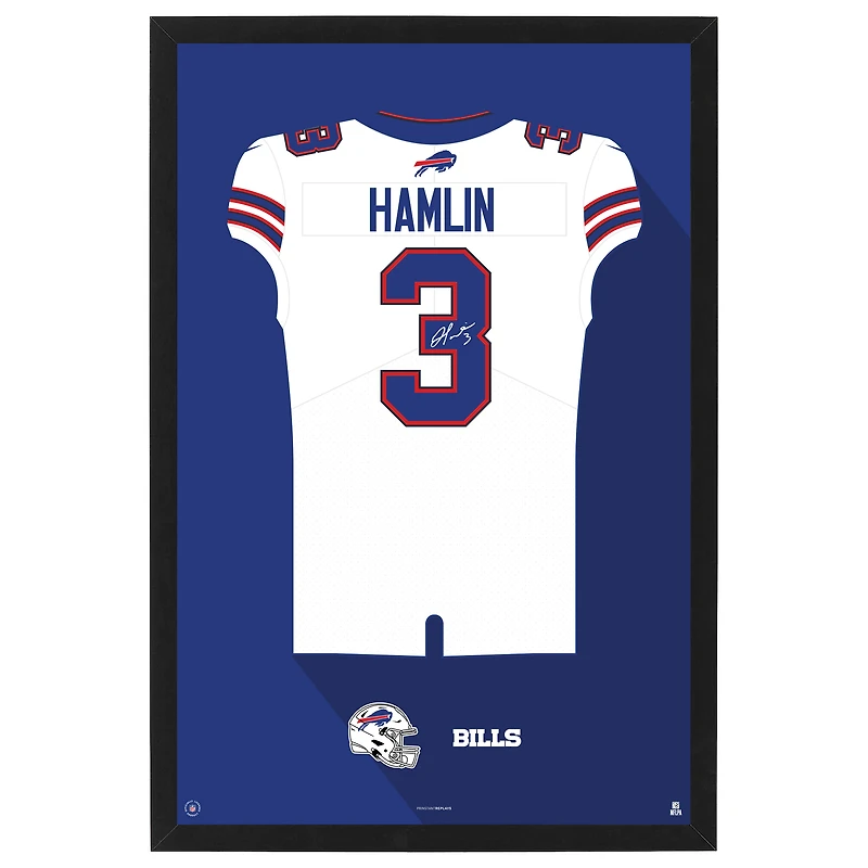 Damar Hamlin Buffalo Bills 14" x 20" Framed Jersey Print