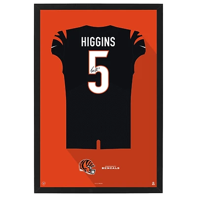 Tee Higgins Cincinnati Bengals 14" x 20" Framed Jersey Print
