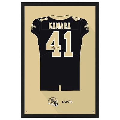 Alvin Kamara New Orleans Saints 14" x 20" Framed Jersey Print