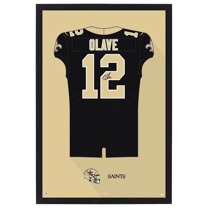 Chris Olave New Orleans Saints 14" x 20" Framed Jersey Print