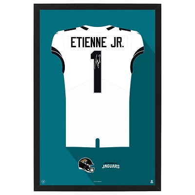 Travis Etienne Jacksonville Jaguars 14" x 20" Framed Jersey Print