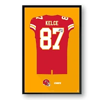 Travis Kelce Kansas City Chiefs 14" x 20" Framed Jersey Print
