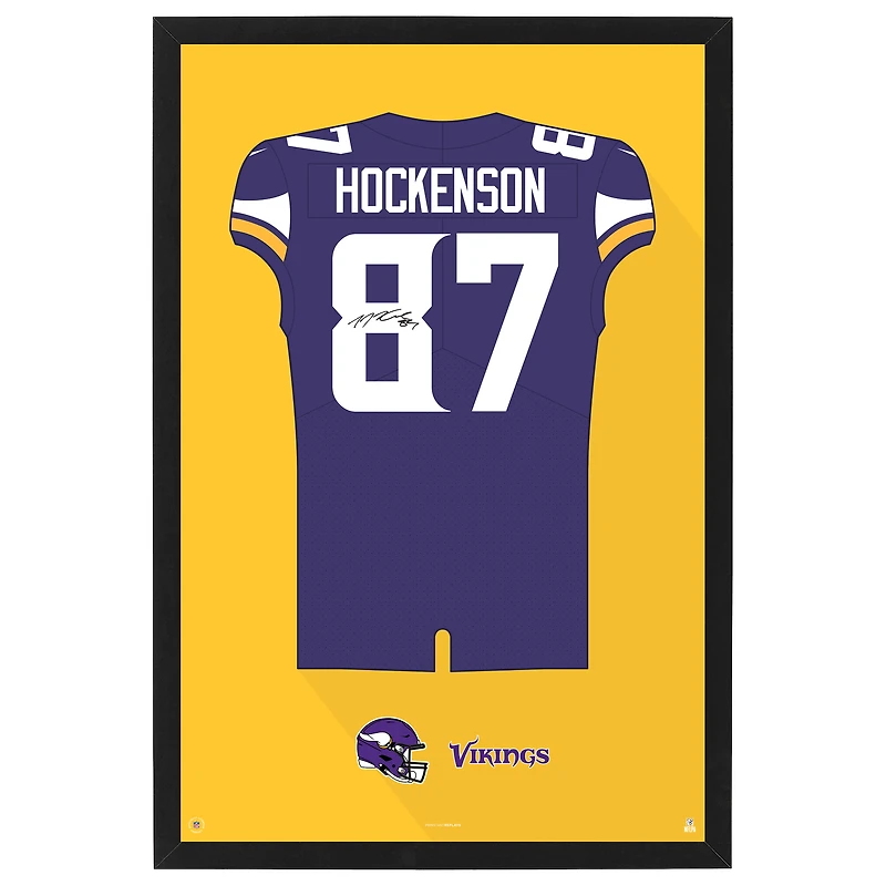 T.J. Hockenson Minnesota Vikings 14" x 20" Framed Jersey Print