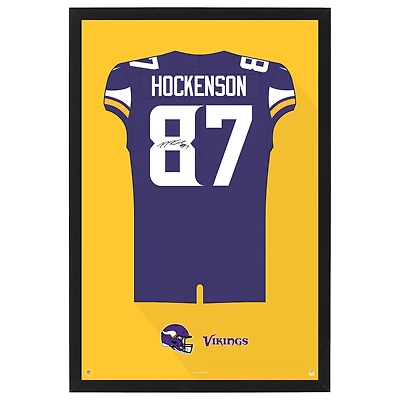 T.J. Hockenson Minnesota Vikings 14" x 20" Framed Jersey Print