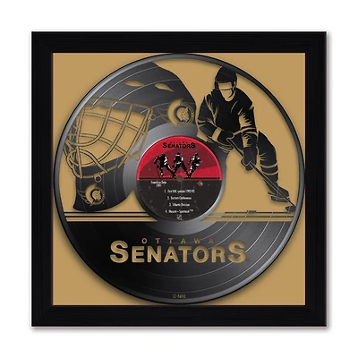 Ottawa Senators 13" x 13" Framed Vinyl Record Art Print