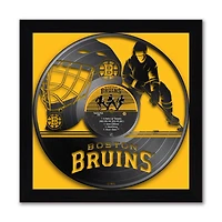 Boston Bruins 13" x 13" Framed Vinyl Record Art Print