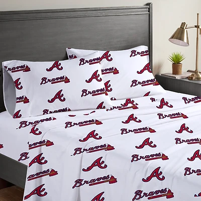 Pegasus  Atlanta Braves Four-Piece Full Sheet Set