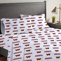 Pegasus  Washington Commanders Four-Piece Queen Sheet Set