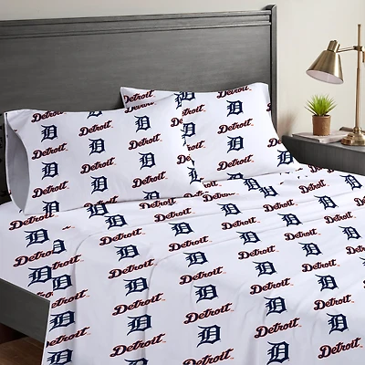 Pegasus  Detroit Tigers Four-Piece Queen Sheet Set