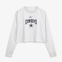 Women's Nike White Dallas Cowboys Loose Fit Crop Top