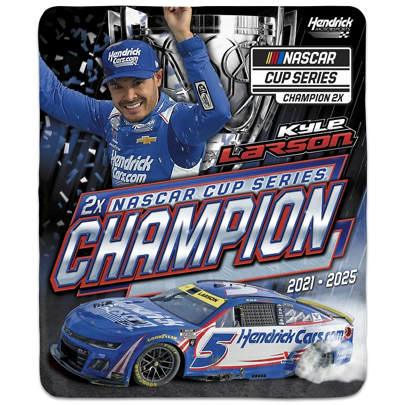 WinCraft  Kyle Larson Two-Time NASCAR Cup Series Champion 50" x 60" Indoor/Outdoor Sport Utility Blanket