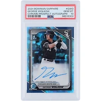 George Wolkow Chicago White Sox Autographed 2024 Bowman Chrome Sapphire 1st Bowman #BSPA-GWO PSA Authenticated 10 Card