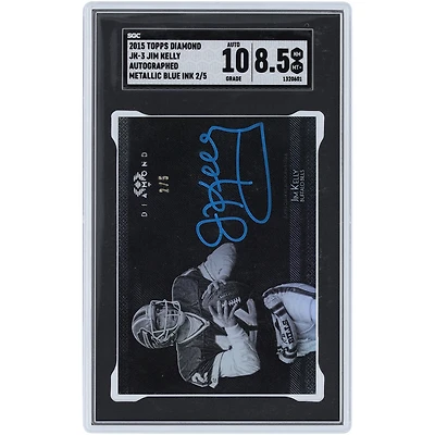 Jim Kelly Buffalo Bills Autographed 2015 Topps Diamond Blue Ink #JK-3 #2/5 SGC Authenticated 8.5/10 Card