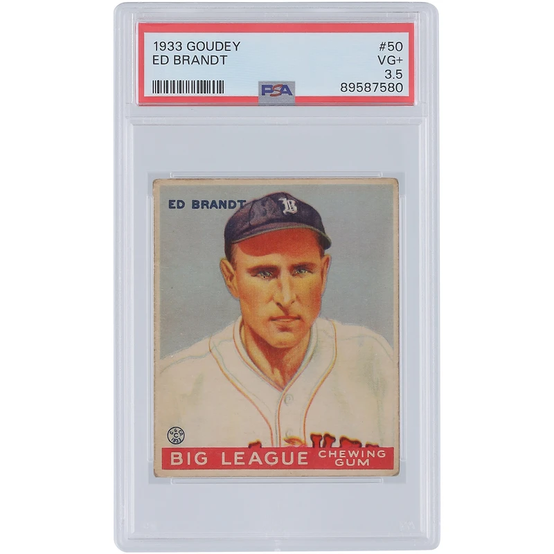 Ed Brandt Boston Braves 1933 Goudey #50 PSA Authenticated 3.5 Card