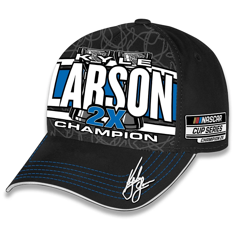 Men's Hendrick Motorsports Team Collection Charcoal Kyle Larson Two-Time NASCAR Cup Series Champion Trophy Adjustable Hat