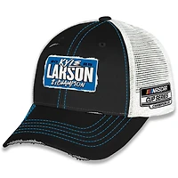 Men's Hendrick Motorsports Team Collection Black Kyle Larson Two-Time NASCAR Cup Series Champion Patch Trucker Adjustable Hat