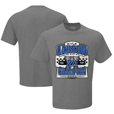 Men's Hendrick Motorsports Team Collection Heather Charcoal Kyle Larson Two-Time NASCAR Cup Series Champion Vintage Car T-Shirt