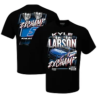 Men's Hendrick Motorsports Team Collection Black Kyle Larson Two-Time NASCAR Cup Series Champion Trophy T-Shirt