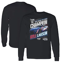Men's Hendrick Motorsports Team Collection Black Kyle Larson 2025 NASCAR Cup Series Champion Official Long Sleeve T-Shirt