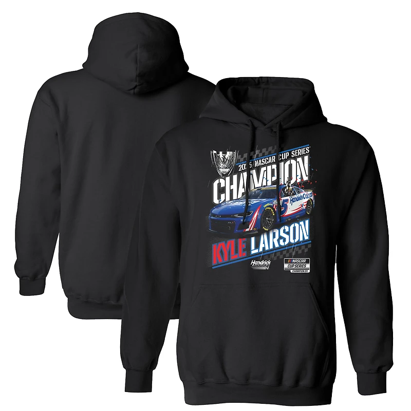 Men's Hendrick Motorsports Team Collection Black Kyle Larson 2025 NASCAR Cup Series Champion Official Hoodie