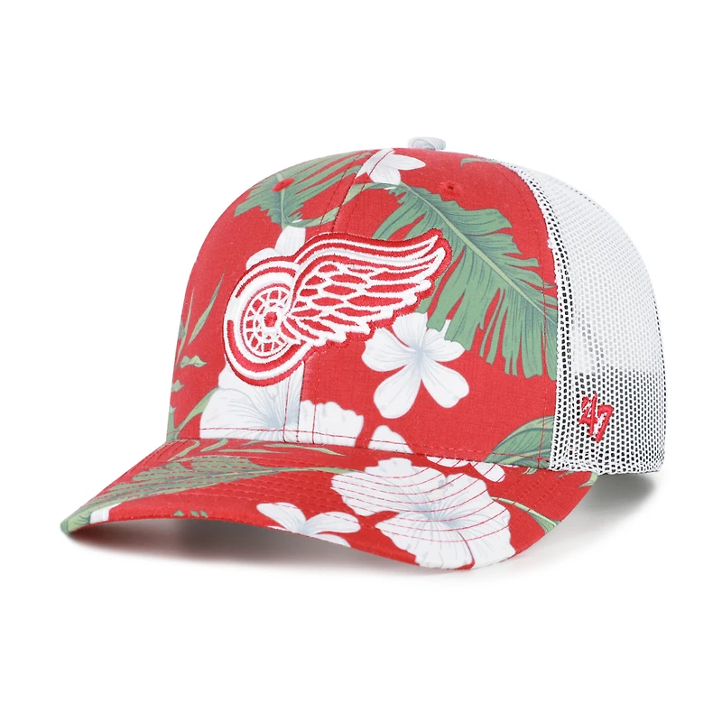 Men's '47  Red/White Detroit Red Wings Beach Side Adjustable Trucker Hat