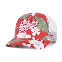 Men's '47  Red/White Detroit Red Wings Beach Side Adjustable Trucker Hat