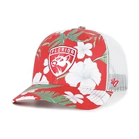Men's '47  Red/White Florida Panthers Beach Side Adjustable Trucker Hat