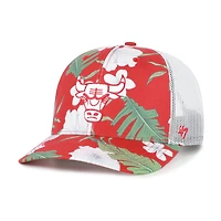 Men's '47  Red Chicago Bulls Beach Side Trucker Adjustable Hat