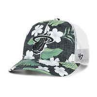 Men's '47  Black Miami Heat Beach Side Trucker Adjustable Hat