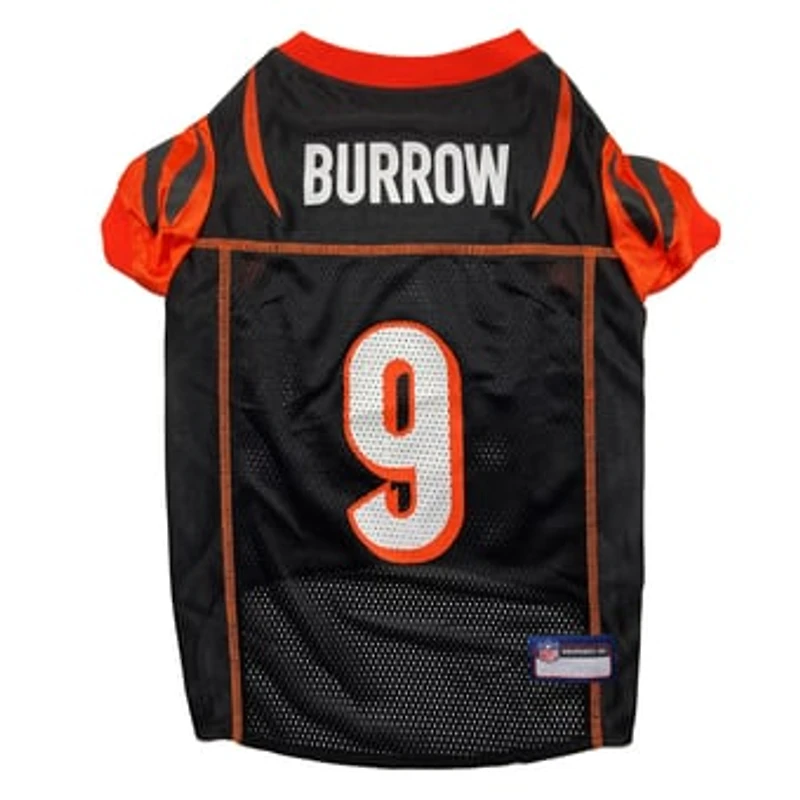 Joe Burrow Black Cincinnati Bengals Player Pet Jersey