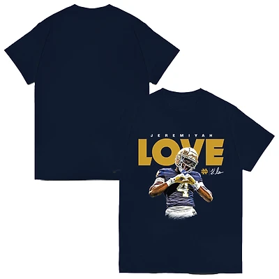 Unisex Jeremiyah Love Navy Notre Dame Fighting Irish Celebration NIL T-Shirt