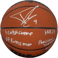 Tony Parker San Antonio Spurs Autographed Wilson Official Game Basketball with Multiple Inscriptions - Limited Edition of 5