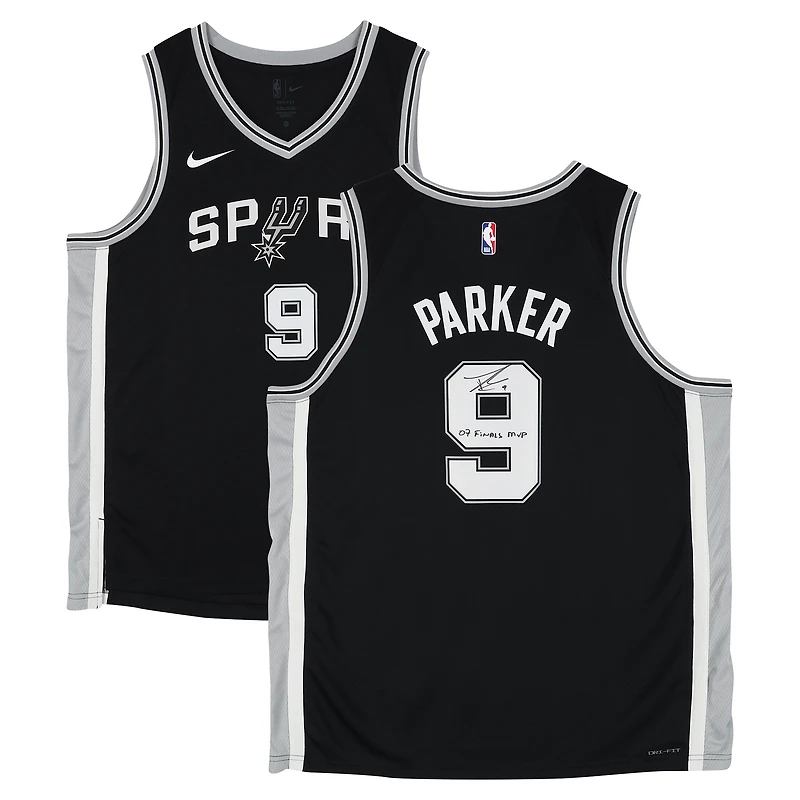 Tony Parker San Antonio Spurs Autographed Black Nike Icon Swingman Jersey with "07 Finals MVP" Inscription