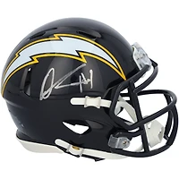 Quentin Johnston Los Angeles Chargers Autographed Riddell 2025 Alternate Speed Mini Helmet